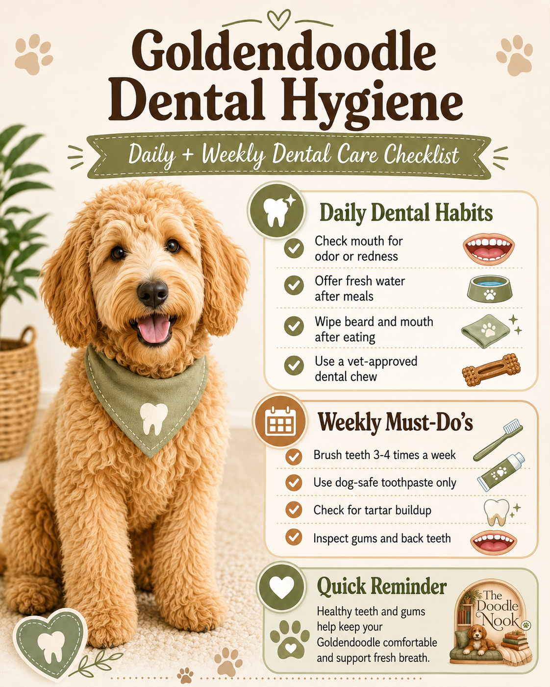 Golden Doodle Dental Hygiene