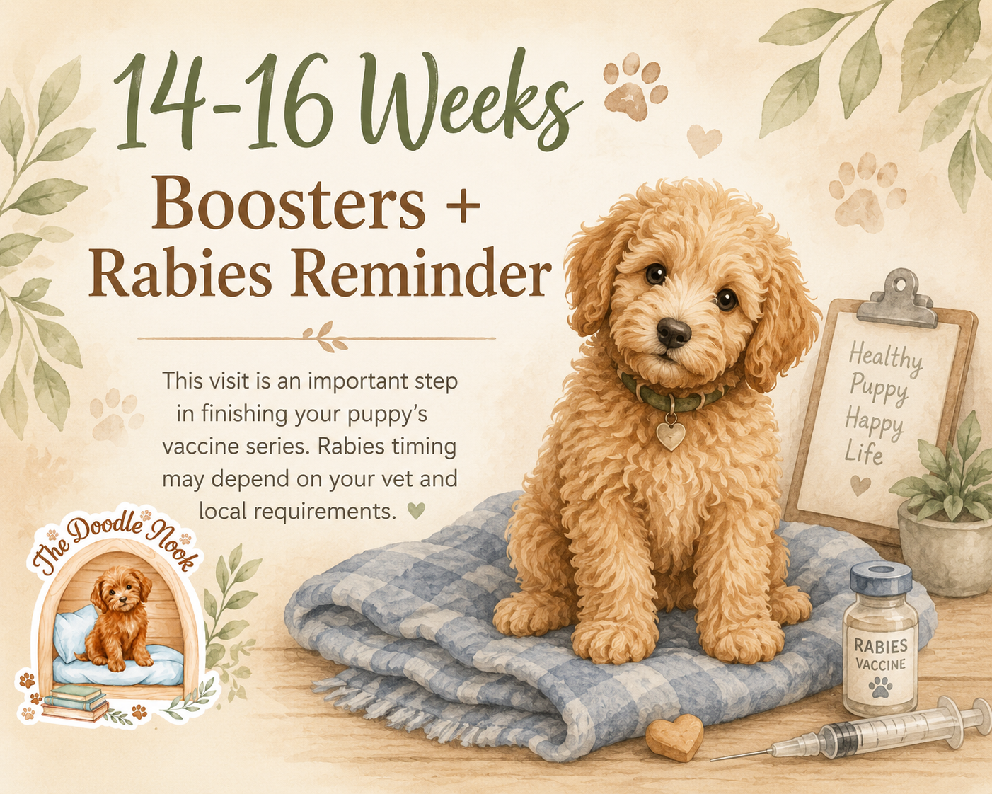 14-16 Week Goldendoodle Boosters
